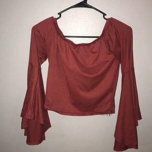Off the shoulder long sleeve